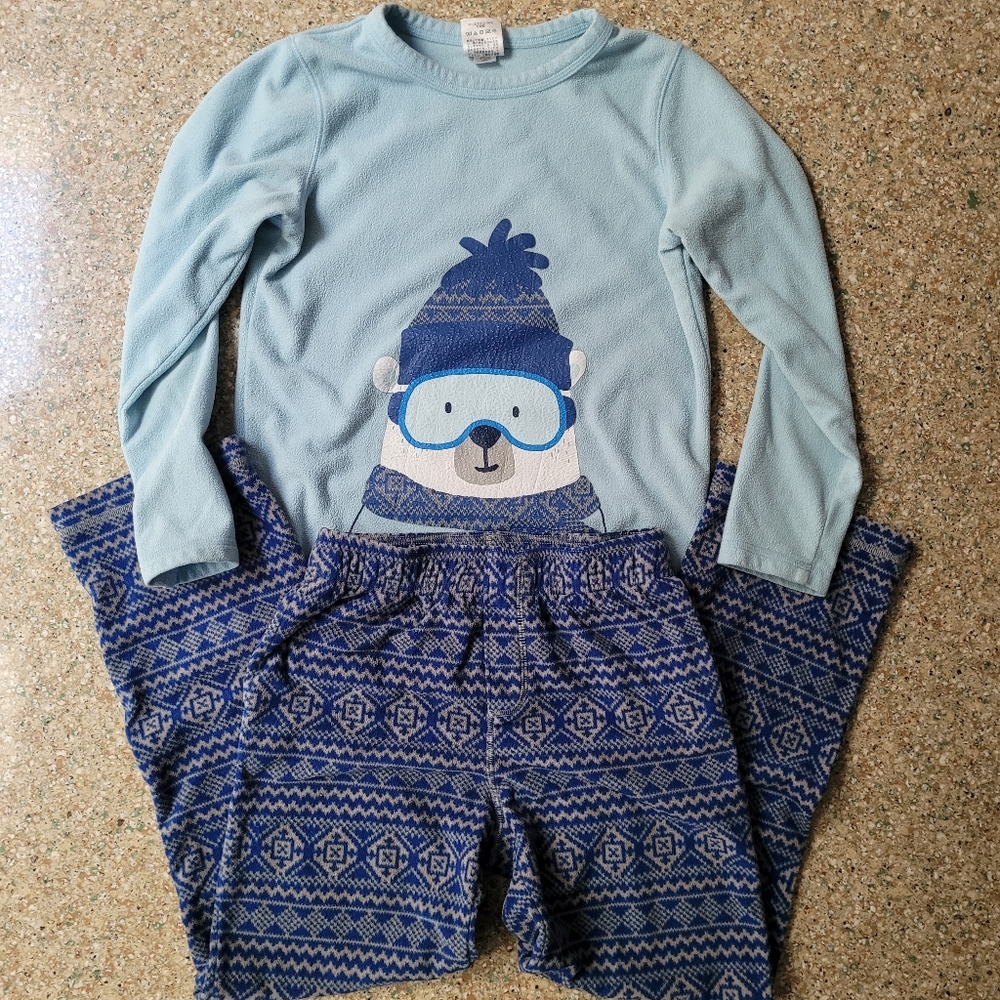 Lands' End Fleece Pajamas Set